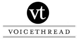 VoiceThread Logo with black circle and letters V and T inside.